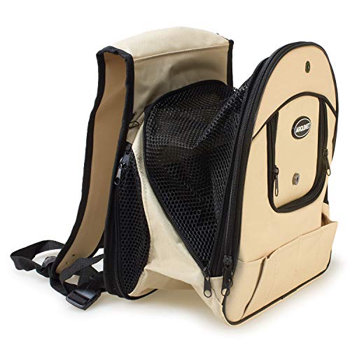 Arquivet Mochila Front para Mascotas pequeñas - 30 x 20 x 34 cm - Mochila para Perros y Gatos pequeños - Se coloca de Forma Frontal - para el Transporte de tu Mascota, Crema (8.43512E+12)