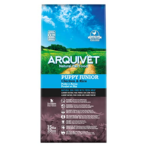 ARQUIVET Pienso Natural para Cachorros Pollo y Arroz 15 kg - Puppy Junior - Comida Seca para Perros - Alimentación para Cachorros - Alta digestibilidad, gastrointestinal