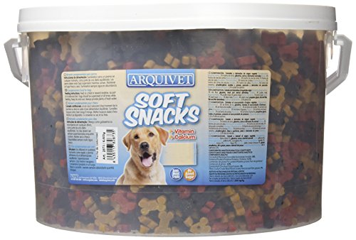 ARQUIVET Soft Snacks Huesitos Mix 4.800 gr - Snacks, chuches, golosinas, premios, chucherías y recompensas para Perros - Comida Semi-húmeda complementaria