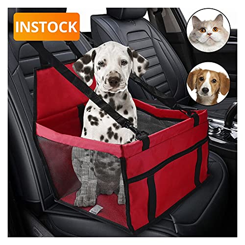 Asientos de Coche para Perros, Asientos de Coche para Perros pequeños Hamaca Plegable Cama para Perros Asiento Delantero de Coche r Transportines para Mascotas Bolsas de Malla Caring Cat Basket Impe