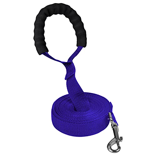 AvoDovA Correas de Adiestramiento para Perro, 6M Correa para Perro Larga, Correa Arrastre de Perros Mediano Grande, Correa Perro con Asa Acolchada, Correas de Perros para Entrenamiento Caminar (Azul)