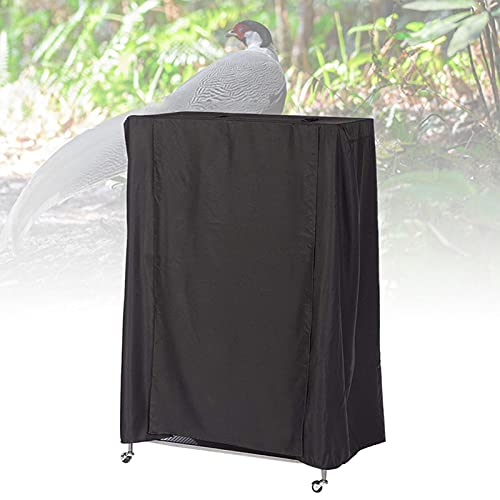 AWSAD Cubierta Jaula Pájaros Impermeable Cubierta de La Jaula del Loro A Prueba de Viento A Prueba de Polvo Paño de Oxford Resistente Al Desgarro, 27 Tamaños (Color : Negro, Size : 130x90x160cm)