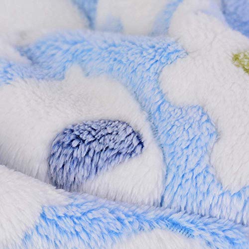 AYCPG Manta de Gato 110x90cm Mascotas Azules Manta de Perro Puppy Sleep Mat Dog Beds Toalla de baño de Invierno Toalla Doble Terciopelo Cálido Manta Suave para Pet 1pcs lucar (Color : 2pcs)