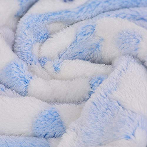 AYCPG Manta de Gato 110x90cm Mascotas Azules Manta de Perro Puppy Sleep Mat Dog Beds Toalla de baño de Invierno Toalla Doble Terciopelo Cálido Manta Suave para Pet 1pcs lucar (Color : 2pcs)