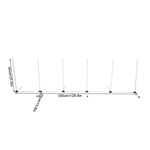 AYNEFY Juego de equipamiento de agilidad para perros, set de obstáculos con anillo de saltar y barra de obstáculos, equipo de entrenamiento de altura ajustable para juegos ocasionales