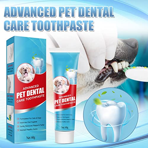 Aznever Pasta de Dientes para Perros 2 oz Limpiador para cepillar con Sabor a Menta Calmante eficaz | Pasta de Dientes Fresh Breath Dental Care diseñada para Ayudar a prevenir el sarro y Eliminar