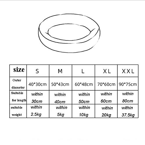 B-1 Portátil Cálido Suave Y Cómodo Perrera, Cama para Perros Perro Gato Mascota Colchón Lavable Almohada Cojín Cama De Algodón PP con Parte Inferior Antideslizante,M