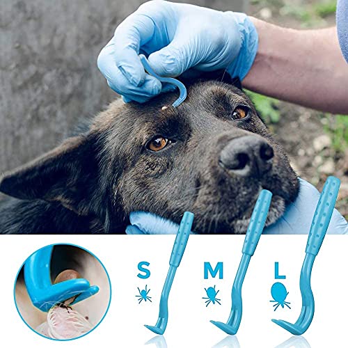 B-Y Pinzas para Garrapatas, Pinzas para Garrapatas Mascota, Kit de Eliminación de Piojos de Mascotas de Acero Inoxidable de 6 Piezas Que se Puede Usar para Humanos, Gatos y Perros