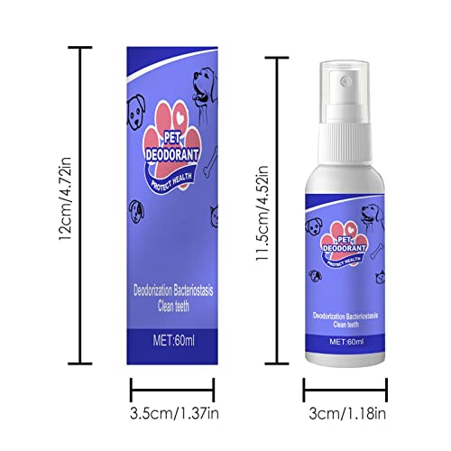 B/A Ambientador de Aliento para Perros, aditivo de Agua Dental Natural en Aerosol para la Salud bucal, Enjuague bucal de Ingredientes Naturales para Dientes y encías limpios, Aliento Fresco