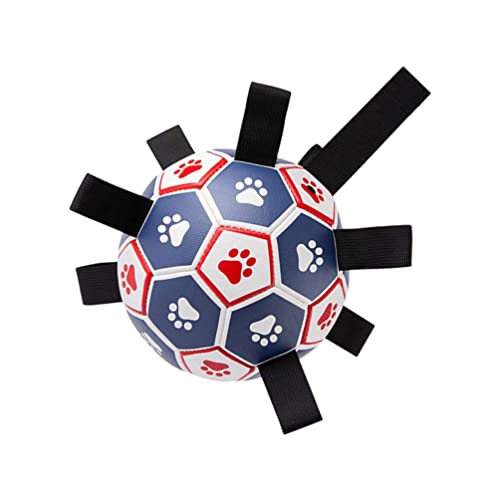 Balacoo 1 Set Dog Soccer Ball con Pestañas de Agarre Juguetes de Perrito Interactivo de Juguetes de Perros de La Guerra Puppy Puppy Toy Toy Dogs Hering Ball Ball Funny Dog Toys para Puppy