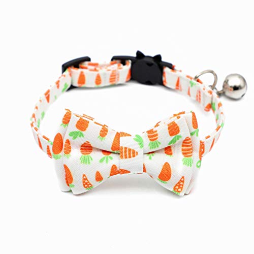 Balacoo 3Pcs Pascua Collar de Conejito de Pascua Huevos Gato Collar Pajarita Pet de Pascua Traje de Perro Gato