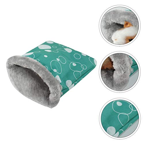 Balacoo Saco de dormir para hámster de peluche cálido pequeño animal doméstico saco de dormir nido para hámster cobayas erizo Rata Chinchilla (color aleatorio), talla L