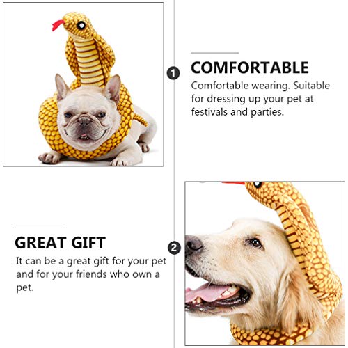 Balacoo Serpiente de Peluche Animal Perro Cono Cuello de Peluche de Juguete de Serpiente Chirriante para Limpieza de Dientes Juguetes de Entrenamiento Interactivo Juguete para Mascotas