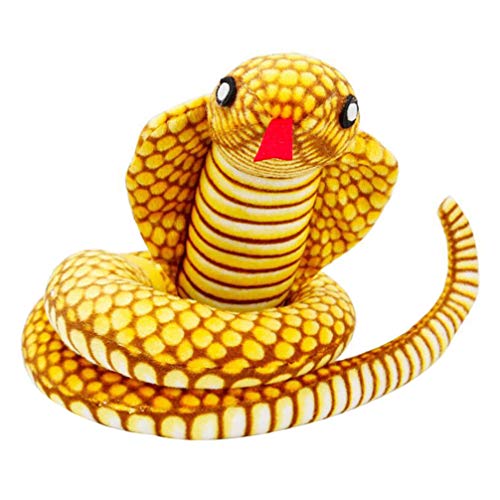 Balacoo Serpiente de Peluche Animal Perro Cono Cuello de Peluche de Juguete de Serpiente Chirriante para Limpieza de Dientes Juguetes de Entrenamiento Interactivo Juguete para Mascotas