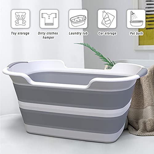 Bañera Plegable Multifuncional para Mascotas con Orificio de Drenaje, Portátil, Interior, Exterior, Plegable, Bañera, Bañera para Mascotas Pequeñas, Bañera para Cachorros, Gatos y Niños.