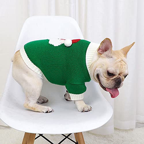 Banooo Jersey de Navidad para perro, ropa de Navidad, muñeco de nieve, reno de Papá Noel, copo de nieve, regalo de Año Nuevo, para cachorros, gatos, perros pequeños, medianos y grandes (rojo, pequeño)