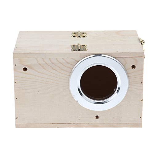 Baoblaze 2pcs Crianza de Madera Nido Caja Jaula Casa Agapornis Canario Pinzón