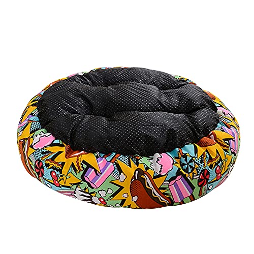 Baodaner Cama de gato, cama de donuts para perro, cama de felpa para mascotas, cama ortopédica de espuma viscoelástica para mascotas, alivio ortopédico y cama de cojín para perros y gatos (L, 2)