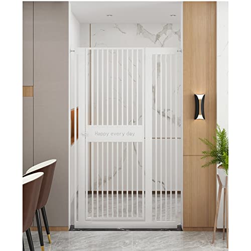 Barrera de Seguridad Bebés Niños Seguridad Puerta Bebé Protección Seguridad Escaleras Puertas Cerca for Niños Caja Fuerte Puerta Puerta Mascotas Perro Aislante Cerca 70-118cm Altura 120 cm Blanco