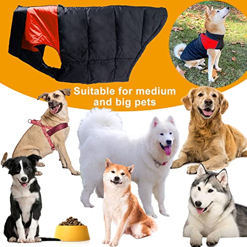 BCASE, Impermeable para Perro, Ropa para Mascotas, a Prueba de Agua y Nieve, Ropa de Invierno, Perros Grandes, Color Rojo. Talla 3XL 4XL 5XL 6XL 7XL