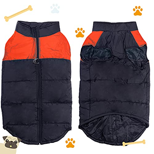 BCASE, Impermeable para Perro, Ropa para Mascotas, a Prueba de Agua y Nieve, Ropa de Invierno, Perros Grandes, Color Rojo. Talla 3XL 4XL 5XL 6XL 7XL