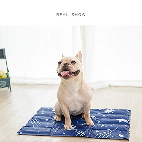 beautyhe Colchon Perro Lavable Antideslizante Alfombrilla Camas Perros Enfriadora Durable Resistente Colchon Impermeable Exterior para Perros Gato Blue,Small