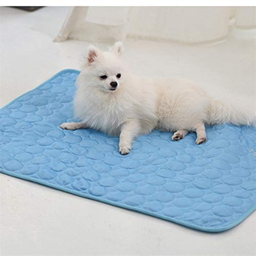 beautyhe Colchon Perro Lavable Antideslizante Alfombrilla Camas Perros Enfriadora Durable Resistente Colchon Impermeable Exterior para Perros Gato Lightblue,Large