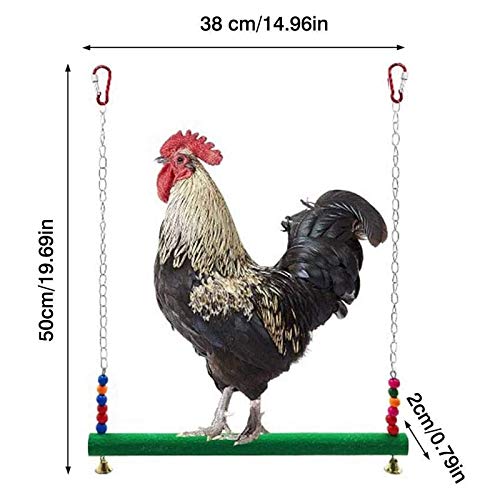 BEAUY Columpio para Gallinos Juguetes para Gallos Juguetes para Ave Papagayo Guacamayo Gallina Escalera Giratoria para el Entrenamiento de Gallinas y Loros