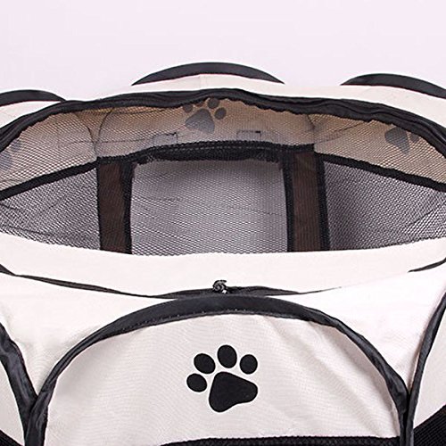 Beauy - Tienda plegable para animales de compañía, para perros, casa, jaula, perro, gato, tienda, parque, perro, perrera, fácil operación, octogonal