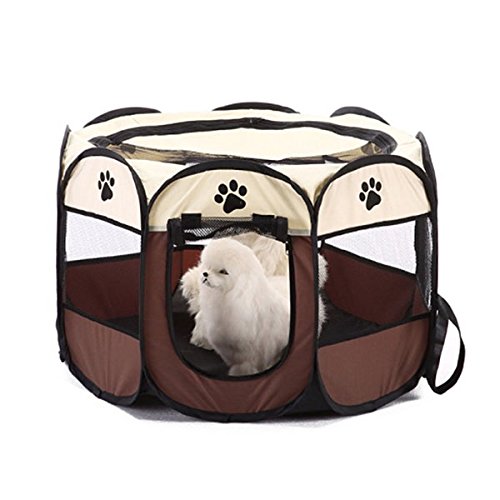 Beauy - Tienda plegable para animales de compañía, para perros, casa, jaula, perro, gato, tienda, parque, perro, perrera, fácil operación, octogonal