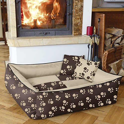 BedDog® 2en1 colchón para Perro MAX Quattro XXXL Aprox. 150x110 cm, 8 Colores, Cama, sofá,Cesta para Perro, Beige/Marron