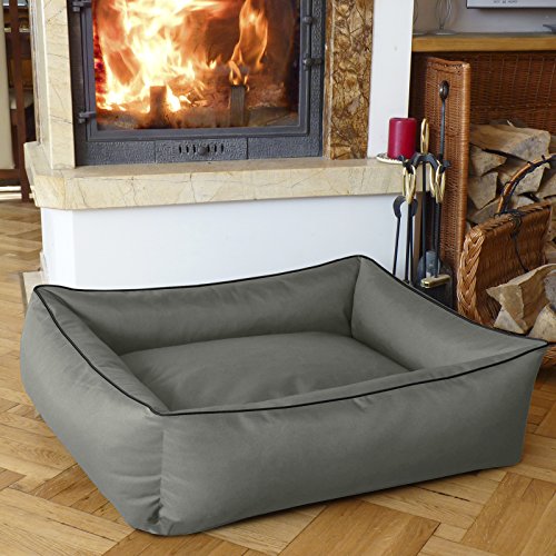 BedDog® colchón para Perro MAX L Aprox. 80x65 cm, 8 Colores, Cama, sofá, Cesta para Perro, Gris