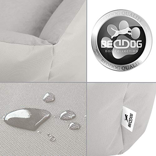 BedDog® Zara colchón para Perro S hasta XXXL, 10 Colores, Cama para Perro, sofá para Perro, Cesta para Perro, XXL, Light-Grey (Gris Claro)