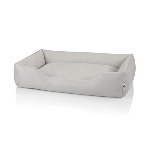 BedDog® Zara colchón para Perro S hasta XXXL, 10 Colores, Cama para Perro, sofá para Perro, Cesta para Perro, XXL, Light-Grey (Gris Claro)