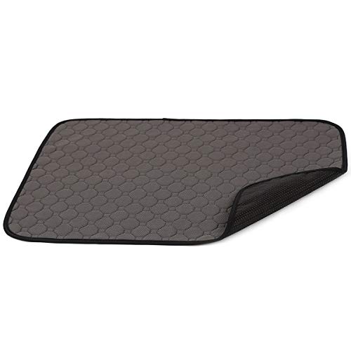 BePetMia Alfombras Lavables y Superabsorbentes, Pee Pad Sanitarias Reutilizables para Jaulas, Cama, Vehiculos, Soluciones para Cachorros y Perros Que Padecen Incontinencia (S: 60x45cm, Gris)