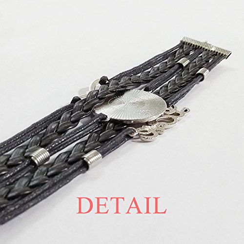 Bestchong Pulsera de piel con diseño de pájaros coloridos para proteger a los animales de las mascotas, con correa de mano y cuerda de piel de cereza, juego doble