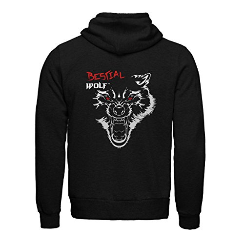 Bestial Wolf CHOPPER2H1L Sudadera Capucha Tela Color Negro Talla L