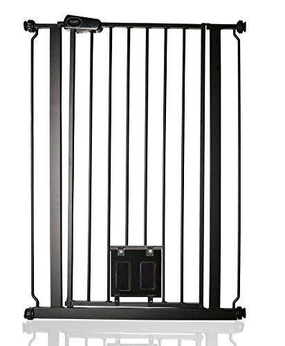 Bettacare Barrera de Seguridad con Bloqueable Solapa de Gato (75cm - 84cm, Negro)