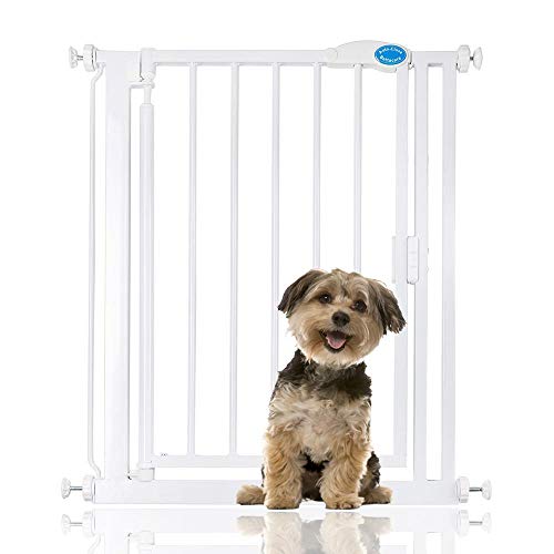 Bettacare Puerta para Mascotas con Cierre automático, Color Blanco, 68,5 cm - 75 cm