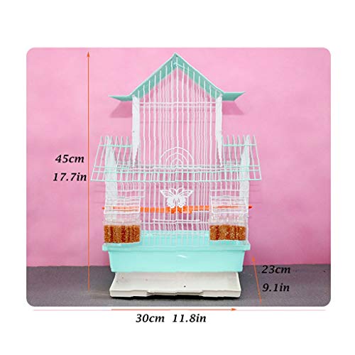 Bird Cage La jaula de pájaro del loro del tigre de la paloma jaula Villa jaula de pájaro Cub perla jaula de cría de la jaula portátil de pequeño tamaño pájaros de la jaula Pet Home Viajes Net Cover Bi