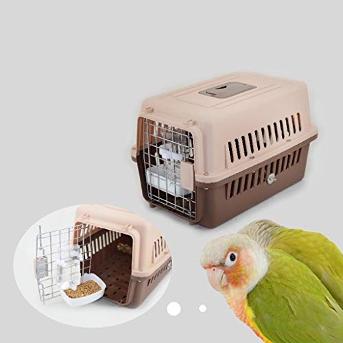 Birdcages Home Pet Carrier Animal Cage Plastic Portable Transport Box Large Cage Spring Lock Door Bird Carrier