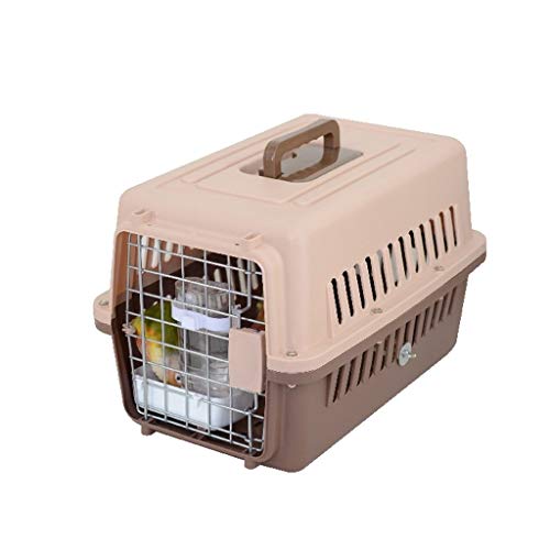 Birdcages Home Pet Carrier Animal Cage Plastic Portable Transport Box Large Cage Spring Lock Door Bird Carrier