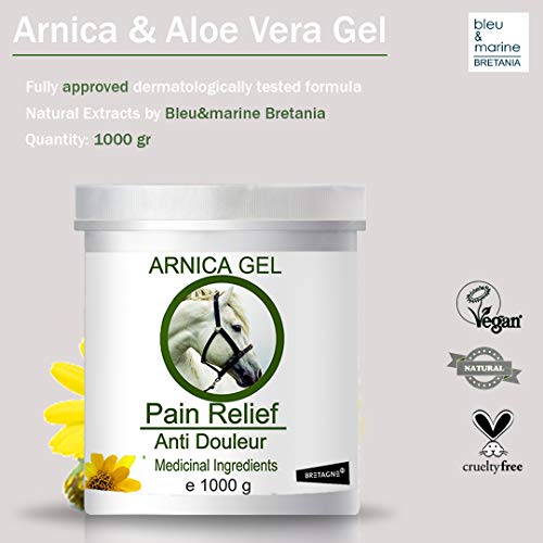 bleu &marine Bretania Gel De Árnica Montana Y Aloe Vera Caballos, Claro, 1000 Gramo