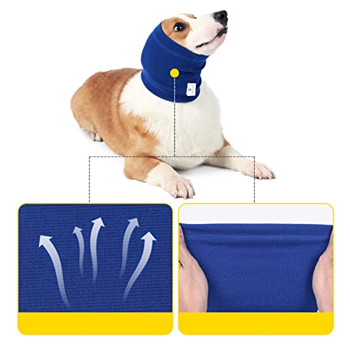 Blu7ive Orejeras de perro, orejas de mascotas, casco de miedo anti-ruido, tapones lavables de alta descompresión para perro, collares de perro gris M