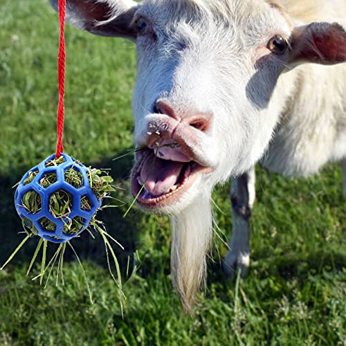 Bola de regalo de caballo Alimentador de heno Alimentador de cabra Bola de alimentación colgante Juguete de alimentación de ovejas Vaca Burro Paddock Resto Estable Puesto Aliviar el estrés Resto