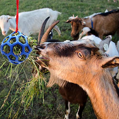 Bola de regalo de caballo Alimentador de heno Alimentador de cabra Bola de alimentación colgante Juguete de alimentación de ovejas Vaca Burro Paddock Resto Estable Puesto Aliviar el estrés Resto