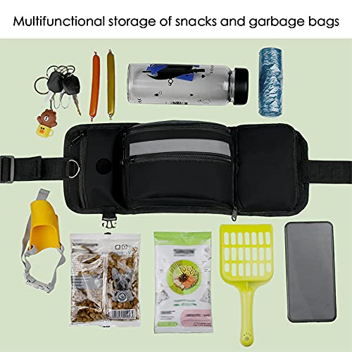 Bolsa de Entrenamiento para Perros, Bolsa para Caminar de Perros, para Mascotas, Cinturón, Riñonera con Tira Ajustable, Bolsa de Basura, Dispensador de Botella para Viajes de Perros, Uso al Aire Libre