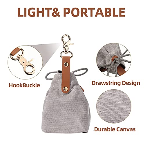 Bolsa de Entrenamiento para Perros,Entrenamiento para Perros Bolsa,Bolsa para golosinas para Perros,Bolsa Premios Perro,Diseño con Hebilla de Clip,para Caminar al Aire Libre (Gris)