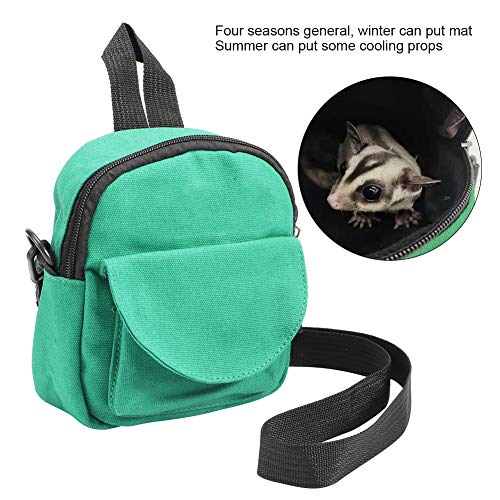 Bolsa de salida para mascotas Hamsters Chinchillas Portátil Pequeñas mascotas Lonas Felpa Negro Natural Verde natural Artículos para mascotas al aire libre (7.09x6.69x1.57 pulgadas)(Verde natural)