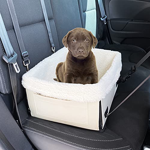 Bolsa De Transporte con Arnés para Perro Y Gato | Trasportín De Seguridad De Coche para Mascotas Pequeñas, Lavable Y Plegable | Ideal para Viajes Y Excursiones.